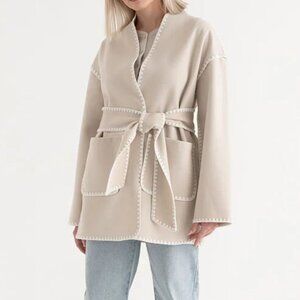 Belted Jacket with Pockets